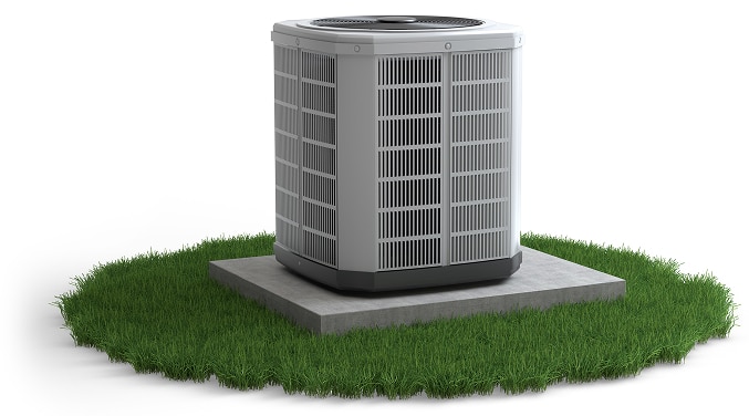 isolated HVAC unit